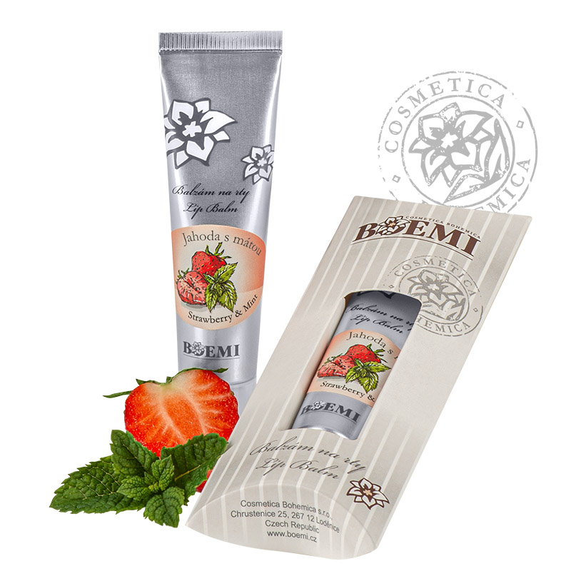 Balzám na rty tuba – Jahoda s mátou 15ml
